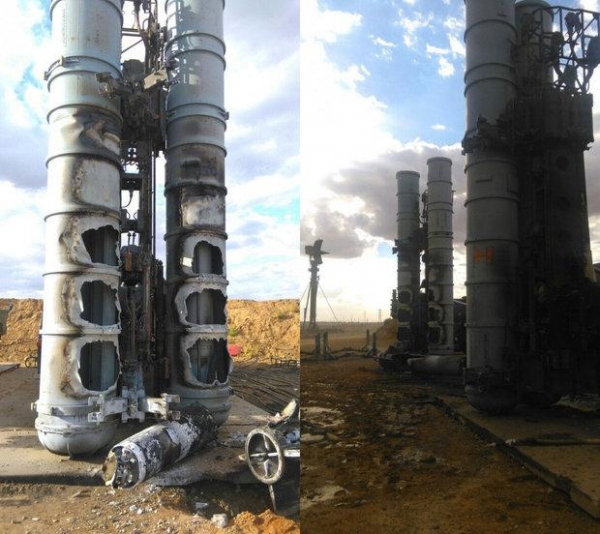 Зенитный комплекс С-300 сгорел во время пуска ракеты
