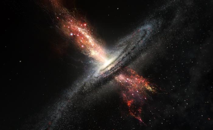 Из вещества в окрестностях сверхмассивных чёрных дыр рождаются звёзды
