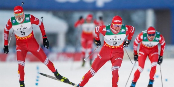 Российские лыжники заняли весь пьедестал на этапе Кубке мира